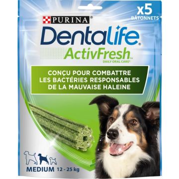 Bâtonnets à macher DentalLife ActivFresh- Chien moyen - 115 g