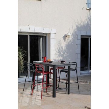 Table haute en aluminium EOS - Proloisirs - 140 x 74 x 105 cm - Graphit