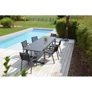 Table Hokkaido - Arcane - Gris anthracite - 200/260 x 96 cm