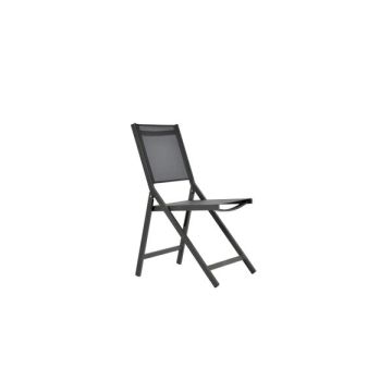Chaise pliante Arcane - Aluminium/Textilène - 110 x 40 x 50 cm