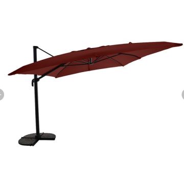 Parasol déporté - MWH - 3 x 3 m - anthracite / brique chiné
