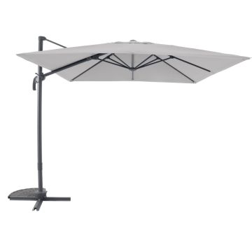 Parasol déporté Samos - MWH - 2,50 x 2,50 m - perle