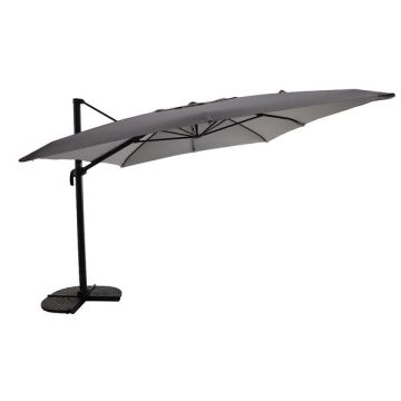 Parasol déporté - 3x3m - Anthracite/Anthracite chiné