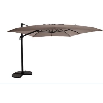 Parasol déporté - 3x3m - Anthracite/Taupe chiné