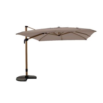 Parasol déporté - 3x3m - Heat Bambou/ Taupe
