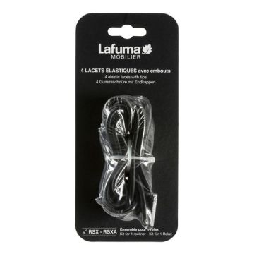 Lacets élastiques avec embouts - LafumaMobilier - Pour Rsx et Rsxa - Noir