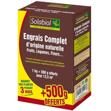 ENGRAIS COMPLET 1KG + 500 - SOLABIOL