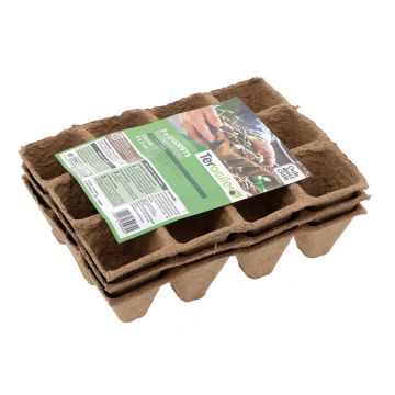 Godets carrés biodégradables - Teragile - Ø 5 - Lot de 36 pots 