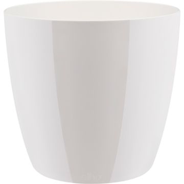Cache-pot Brussels Diamond Round - Elho - blanc - 22 cm 