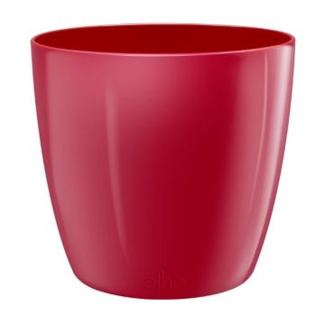 Pot Brussels Diamond Rond - Elho - 22 cm - Rouge charmant