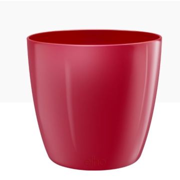 Cache-pot Brussels Diamond Round - Elho - Lovely rouge - 14 cm 