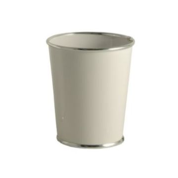 Seau en zinc - GLOBE SARL - Ø 21 - Blanc