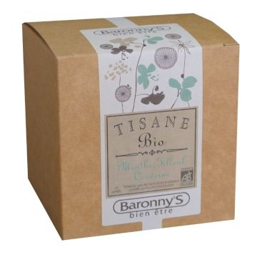 Tisane Menthe, Tilleul, Verveine BIO - Baronny's - 20 sachets