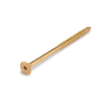 Vis bois aggloméré TFTX - Tête fraisée TX - En acier zingué bichromaté T25 - 6 x 80 mm - 35 pièces