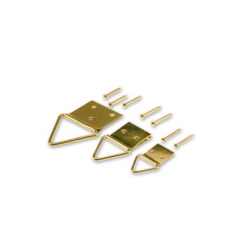 Assortiment attache tableau Gr 1 à 4 - En acier laitonné - 20 pièces