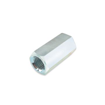 Manchon raccord M10 x 30 mm - 6 pans - En acier zingué - 2 Pièces
