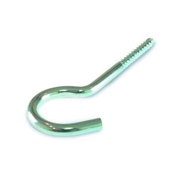 Crochet à visser - En acier zingué - 100 x 6.2 mm - 1 pièce