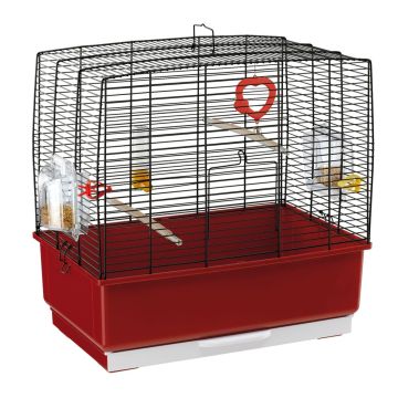 Cage Rekord 3 Noire pour canaris et oiseaux exotiques - Ferplast