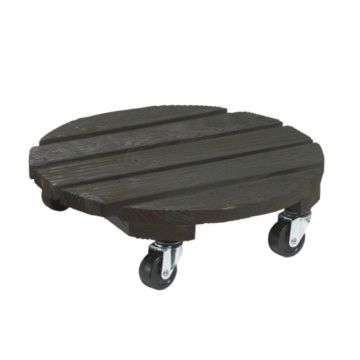 Flora Roll Color - Ø30 cm - Support roulant en bois massif peint - Nortene