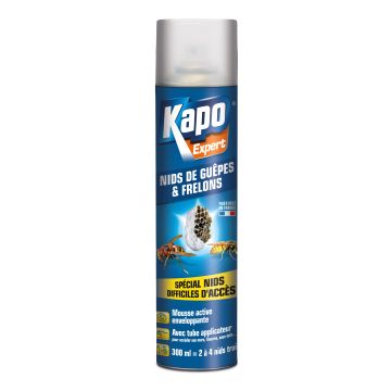 Mousse enveloppante nids de guêpes et frelons - Kapo - Aérosol de 300 ml