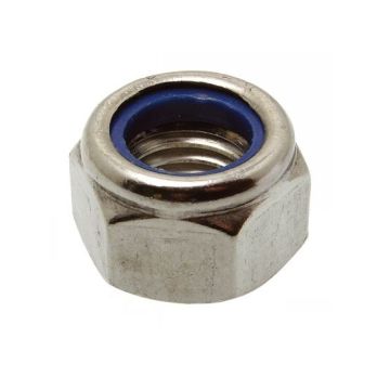 Écrous hexagonaux x100 bague nylon - LE BIHAN INOX - Ø 1 cm