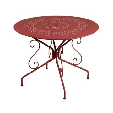 Table ronde Montmartre - Fermob - Ø96 -Métal - Piment
