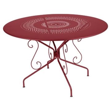 Table ronde Montmartre - Fermob - Ø117 - Métal - Piment