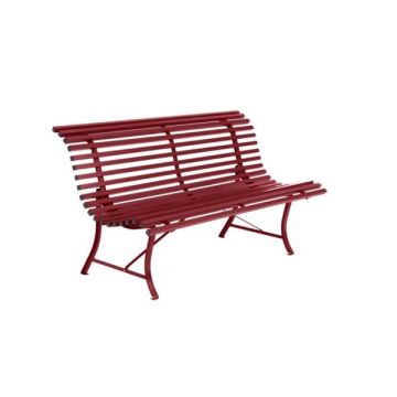 Banc métal Louisiane - Fermob - 150 cm - Rouge Piment