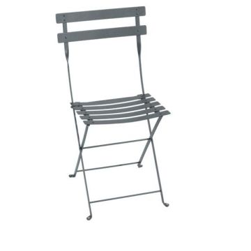 Chaise pliante Bistro - Fermob - Métal - Gris Orage