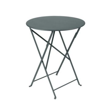 Table pliante Bistro - Fermob -  Ø 60 cm H 74 cm - Métal - Gris orage