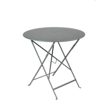Table pliante Bistro - Fermob -  Ø 77 cm H 74 cm - Métal - Gris orage