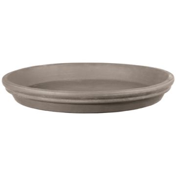 Soucoupe ronde en terre cuite - Deroma - grafite - 27 cm