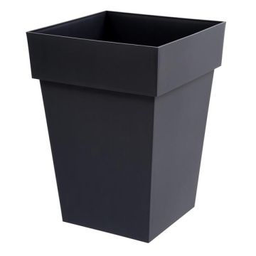 Pot - Toscane - carré - 51 L - Anthracite 
