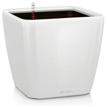 Pot Quadro LS 28 - Lechuza - Blanc brillant