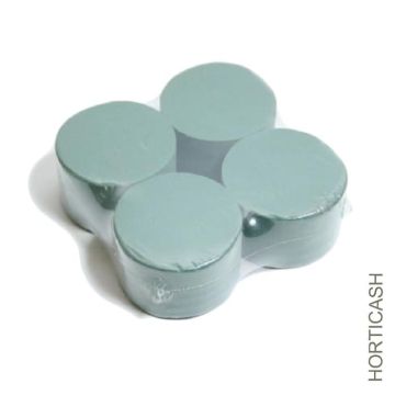 Rond de mousse florale mouillable - Horticash - vert - Ø 8 cm - x4