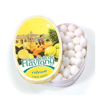 Les anis de Flavigny - Citron - Boite ovale - 50 g