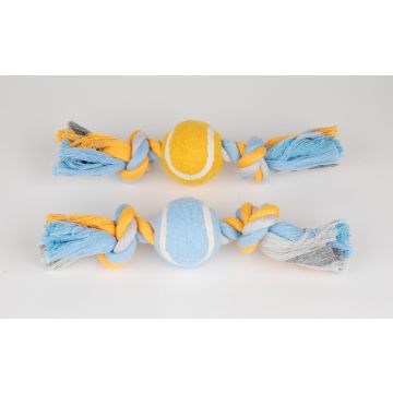 Corde + Balle Tennis pour Petit Chien - Anka - 19 cm