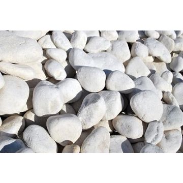 GALET MARBRE BLANC 4060 25KG - ROCHER COUPE