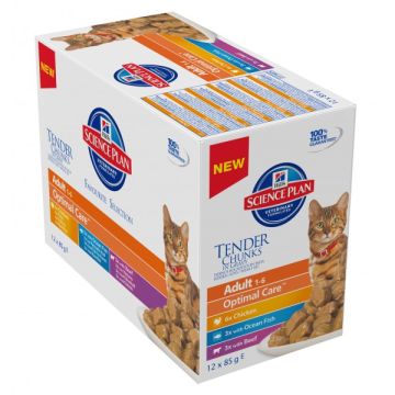 Aliment chat Science Plan Chat stérilisé Pack Mixte 4 saveurs - Hill's - 12 x 85 g