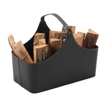 Panier à bois - Alpha - Noir