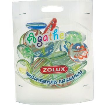 Perles de verre plates Agathe GM - Zolux