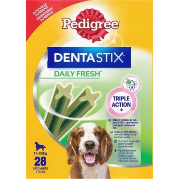 Dentastix fresh bâtonnets hygiène bucco-dentaire pour chiens moyens - Pedigree - 28 sticks - 720 gr
