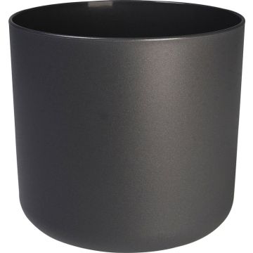 Cache-pot B.for Soft rond - Elho - gris anthracite - 14 cm