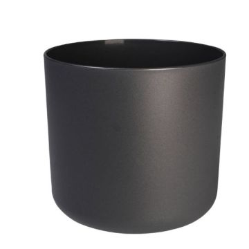 Cache-pot B.for Soft rond - Elho - gris anthracite - 16 cm