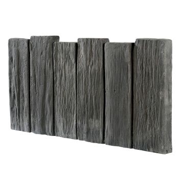 Bordurette droite aspect schiste ton ardoise Hairie Grandon - 50 x 26 x 2,8 cm