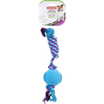 Jouet à mordre corde et balle Ø 7.5 cm pour chien - Zolux