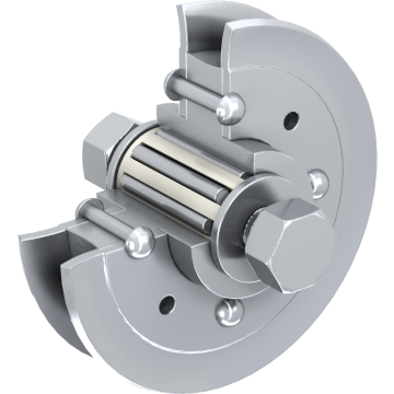 Galet sur monture 1002A - Mantion - 125 kg