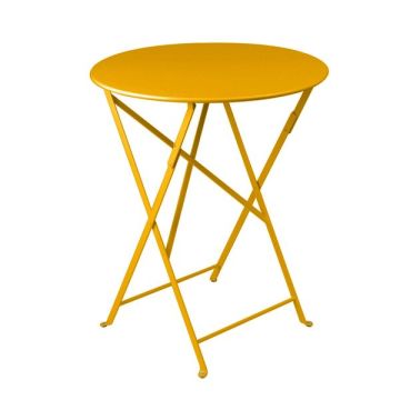 Table pliante Bistro - Fermob -  Ø 60 cm H 74 cm - Métal - Miel