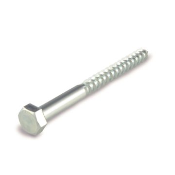 Tirefond - En acier zingué - 8 x 50 mm - 1 kg soit 55 pièces