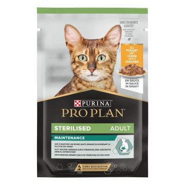Effilés en sauce pour chat Sterilised Nutrisav - Proplan - poulet - 10x85 gr 
